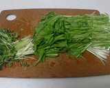 水菜と貝割れと油揚げのサラダ作り方1写真