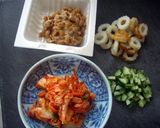 ■ちくわ×きゅうりの納豆キムチごはん■作り方1写真