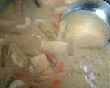 味噌汁リメイクで簡単あったかスープスパ♪作り方1写真