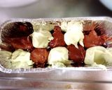 卵白消費にチョコミントマーブル胡桃ケーキ作り方21写真