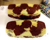 卵白消費にチョコミントマーブル胡桃ケーキ作り方31写真