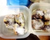 卵白消費にチョコミントマーブル胡桃ケーキ作り方34写真