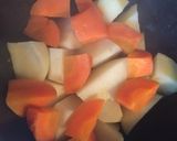 鶏肉と冬野菜のトマトクリームシチュー作り方1写真
