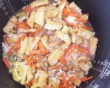 塩糀でつくる♪打ち豆の炊き込みごはん作り方4写真