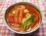 おひとりさまのカレートマトうどん作り方8写真