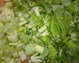 セロリの葉っぱ炒め作り方1写真