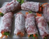 豚ロースの野菜巻き しょうが焼き風作り方5写真