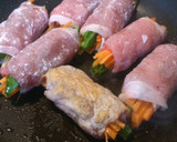 豚ロースの野菜巻き しょうが焼き風作り方6写真