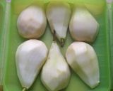 簡単！ルクエで洋梨の赤ワインコンポート作り方1写真