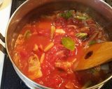 白菜と塩漬け豚のトマト煮込み作り方4写真