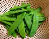 簡単♪さやえんどうの卵煮作り方1写真