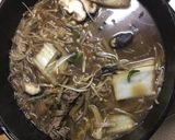 リメイク・すき焼きの残りで・牛玉丼作り方2写真