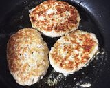 ふわとろ♡混ぜて焼くだけ！豆腐ハンバーグ作り方6写真