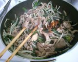 簡単♪ 豚肉 ニラ もやしの 野菜炒め！作り方5写真
