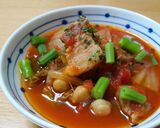 白菜と塩漬け豚のトマト煮込み作り方7写真