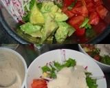 大葉にんにく醤油味ジャジキソース風サラダ作り方4写真
