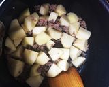 じゃがいもとひき肉の煮物作り方3写真