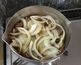 ネギたっぷり！温玉キムチ牛丼作り方3写真