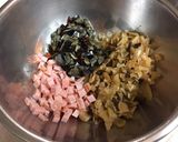 ごま油香るザーサイたっぷりピータン豆腐作り方1写真