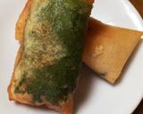 大葉とチーズと鶏ひき肉の春巻き作り方9写真
