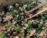 大豆モヤシとほうれん草の♪坦々豆乳汁作り方5写真