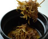 土鍋ごはん★牛肉と牛蒡のビビンバ風ご飯作り方4写真