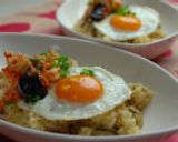 土鍋ごはん★牛肉と牛蒡のビビンバ風ご飯作り方7写真