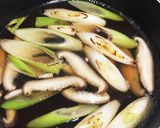 ご馳走にゅうめん。焼きねぎと椎茸だしで。作り方4写真