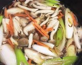 ご馳走にゅうめん。焼きねぎと椎茸だしで。作り方5写真