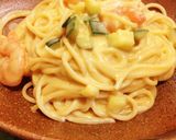超簡単♪混ぜるだけ！海老クリームパスタ作り方3写真