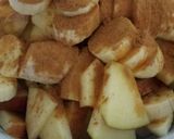 簡単☆りんごとバナナの天板ケーキ作り方1写真
