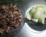 圧力鍋で牛スジのどて煮込み作り方1写真