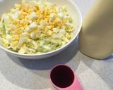 簡単！キャベツ、ゆで卵コールスローサラダ作り方2写真