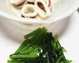 イカと春菊の酢味噌（辛子？）和え。作り方1写真