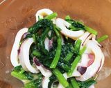 イカと春菊の酢味噌（辛子？）和え。作り方3写真