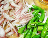 しし唐と茗荷のエスニック炒めde混ぜご飯作り方1写真
