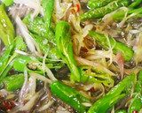 しし唐と茗荷のエスニック炒めde混ぜご飯作り方2写真