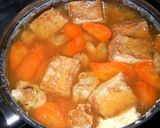 大根と手羽元と厚揚げの味噌煮込み作り方4写真