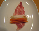簡単ヘルシー！　豚肉の野菜巻き巻き～作り方2写真