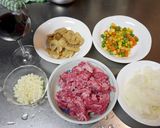 簡単！うまっ☆牛こま肉のガーリックライス作り方1写真