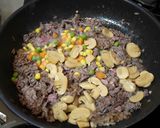 簡単！うまっ☆牛こま肉のガーリックライス作り方5写真