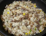 簡単！うまっ☆牛こま肉のガーリックライス作り方7写真