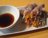 簡単ヘルシー！　豚肉の野菜巻き巻き～作り方5写真