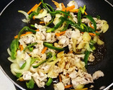 豚こまと野菜の生姜焼き風炒め作り方7写真