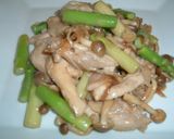 鶏肉とアスパラのおかかマヨ炒め作り方6写真