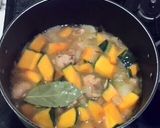 鶏モモ肉とかぼちゃの豆乳スープ作り方5写真