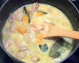 鶏モモ肉とかぼちゃの豆乳スープ作り方6写真