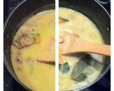 鶏モモ肉とかぼちゃの豆乳スープ作り方9写真