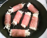 お弁当に　えのきの　豚肉巻き　照り焼き味作り方5写真