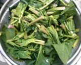 朝食　ほうれん草　さつま揚げの　簡単炒め作り方1写真